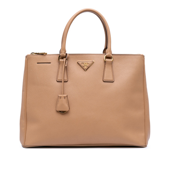 Pre-Loved Prada Large Saffiano Lux Galleria Double Zip Satchel - Picture 1 of 10